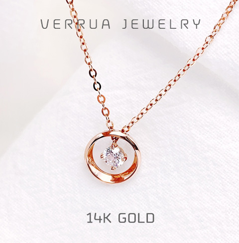 [베루아] 14K 2부 서클 목걸이