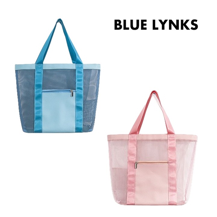 [블루링스] TAT 여행 해변백 비치백 PVC 메쉬가방 2칼라 BLM-TAT01