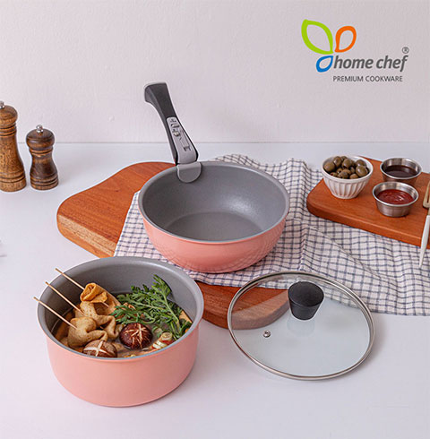 [홈셰프] 파르페 IH핑크 인덕션 매직핸즈4PCS(hc0504p-1)