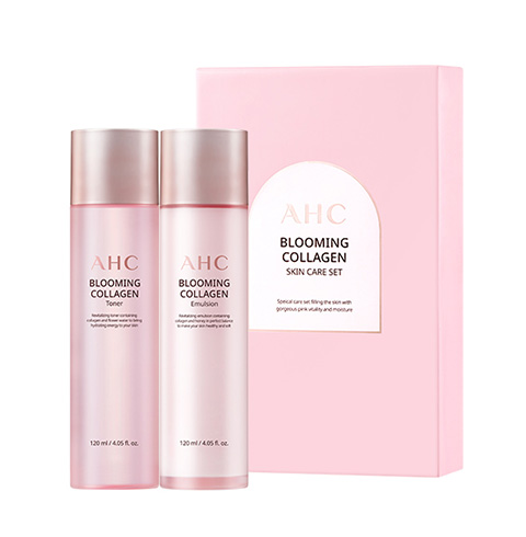 [AHC] 블루밍 콜라겐 스킨케어 세트(토너120ml+에멀젼120ml)