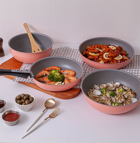 [홈셰프] 파르페 IH핑크 인덕션 매직핸즈5PCS(hc0505p-2)