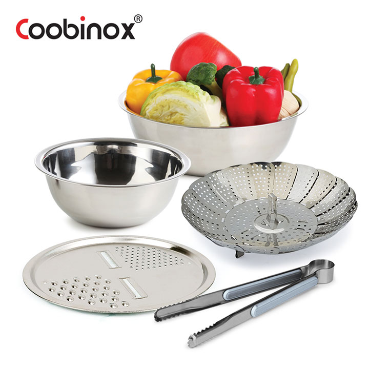 [쿠비녹스] 믹싱볼 찜판 집게 채칼 5종 세트 CO-1141