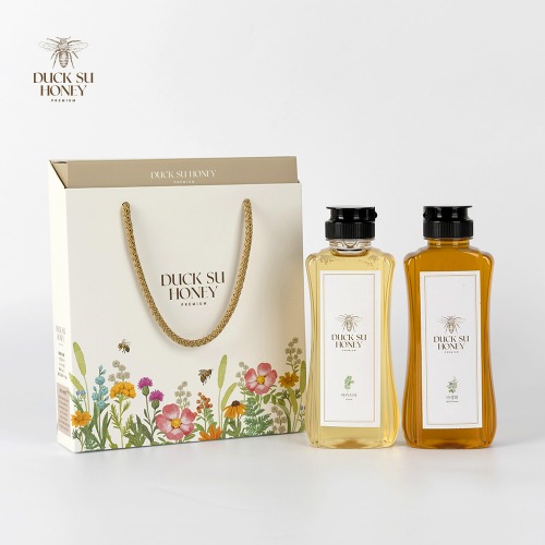 [덕수벌꿀] 국내산 사양벌꿀 500g 2종(아카시아 500g+야생화 500g)