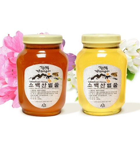 [산지직송]소백산 청정 천연 벌꿀 (사양) 2.4kg