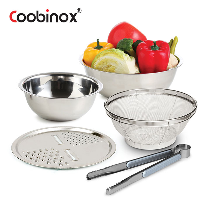 [쿠비녹스] 믹싱볼 채망 집게 채칼 5종 세트 CO-1142