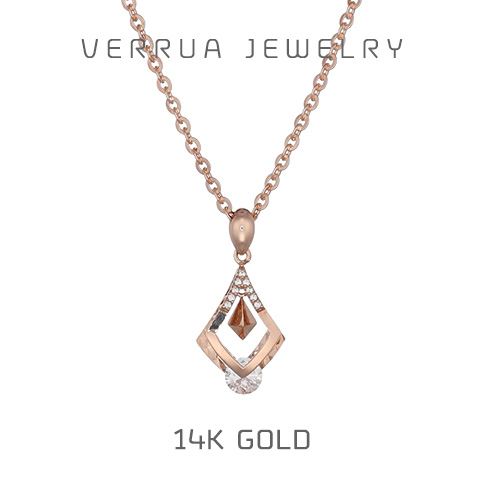 [베루아] 14K 페어 트라이 목걸이