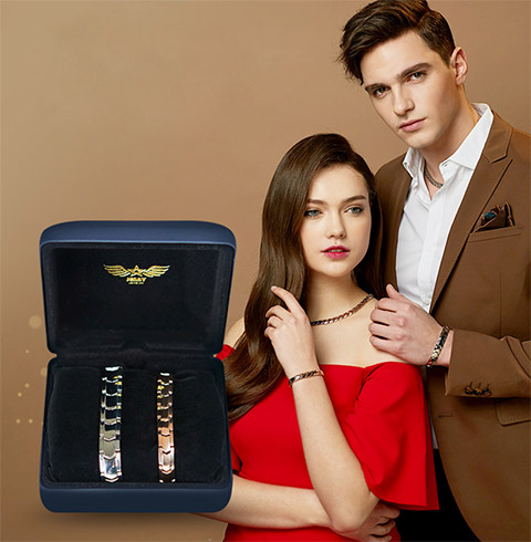 게르마늄 티타늄 팔찌세트 건강 목걸이 제니 남녀팔찌세트