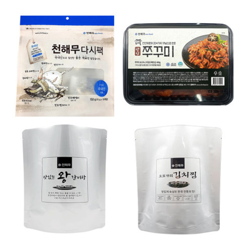 [천해무] 천사세트 4종 (다시팩,갈비탕,쭈꾸미,김치찜)