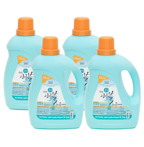 착한버블 친환경액체세탁세제 3.1kg 4P