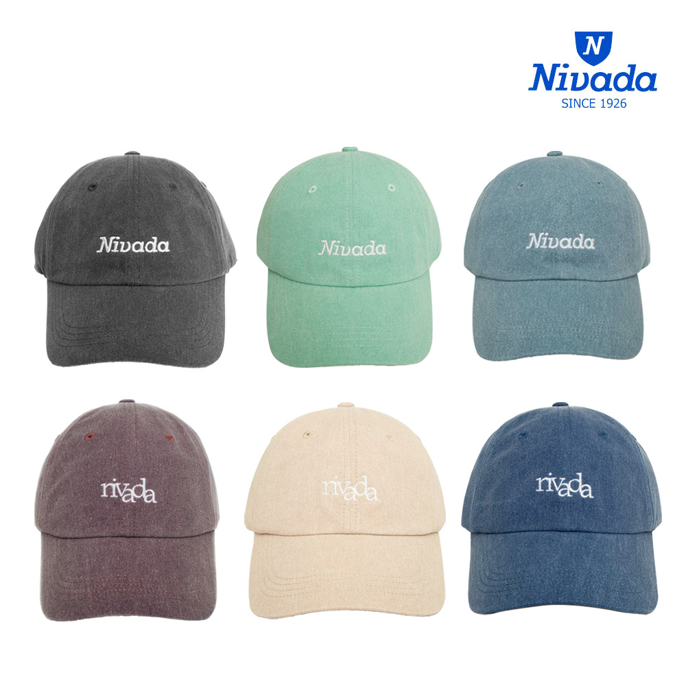 [NIVADA] 니바다 피그먼트 워싱 코튼 볼캡 남녀공용 NVD7001 (색상택일)